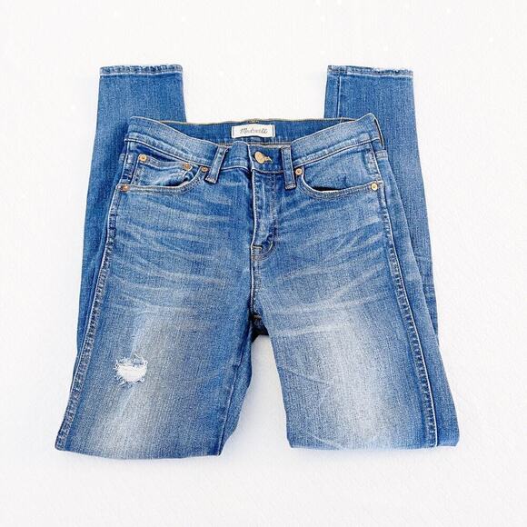 Madewell 9" High Riser Skinny Skinny Med-Dk Wash Denim Jeans SZ26 - Picture 6 of 8